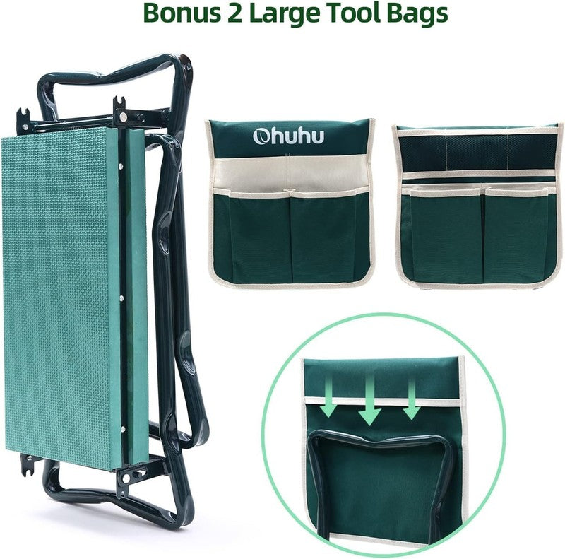 Garden Kneeler and Seat Heavy Duty, Upgraded Gardening Stool with Thicker and Wi6