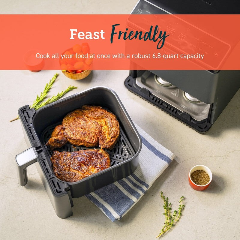 Dual Blaze 6.8Qt Ceramic Coating Smart Air Fryer Dark Gray10