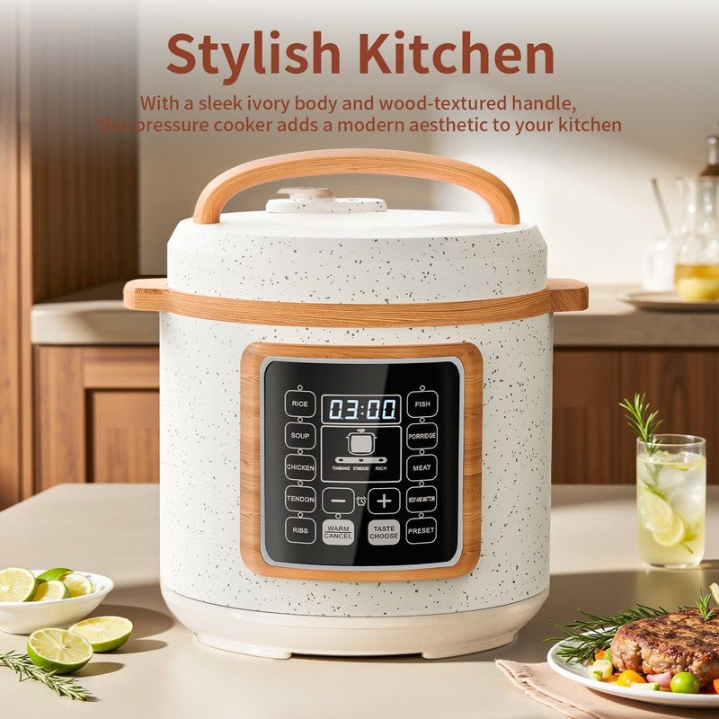 6Qt 9-In-1 Electric Pressure Cooker Stainless Steel Multi Cooker Pot8