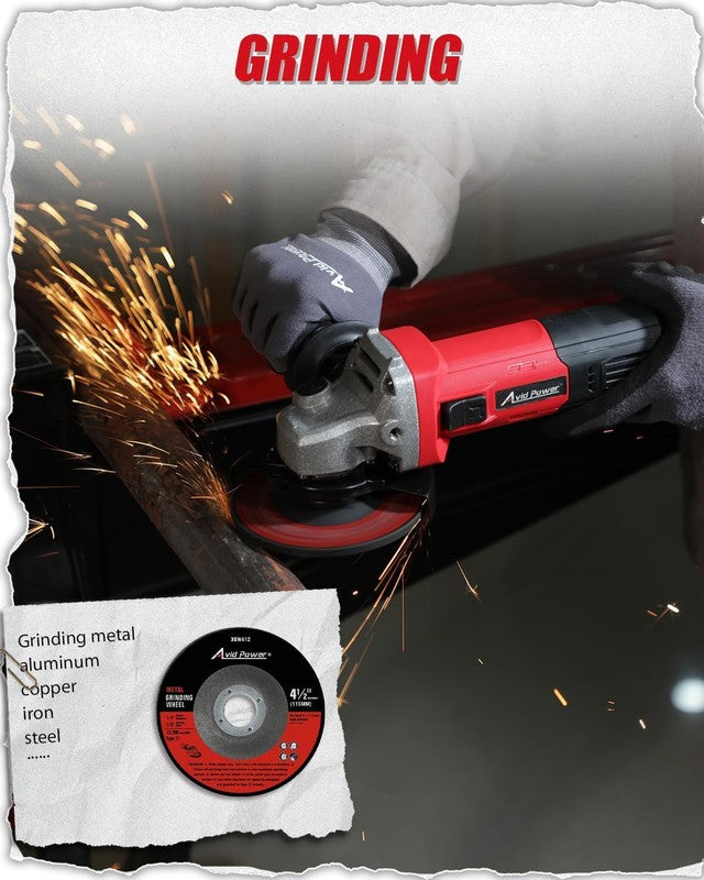 Angle Grinder, 7.5 Amp 4 1/2 Inch Electric Grinder Power Tools with Grinding and3