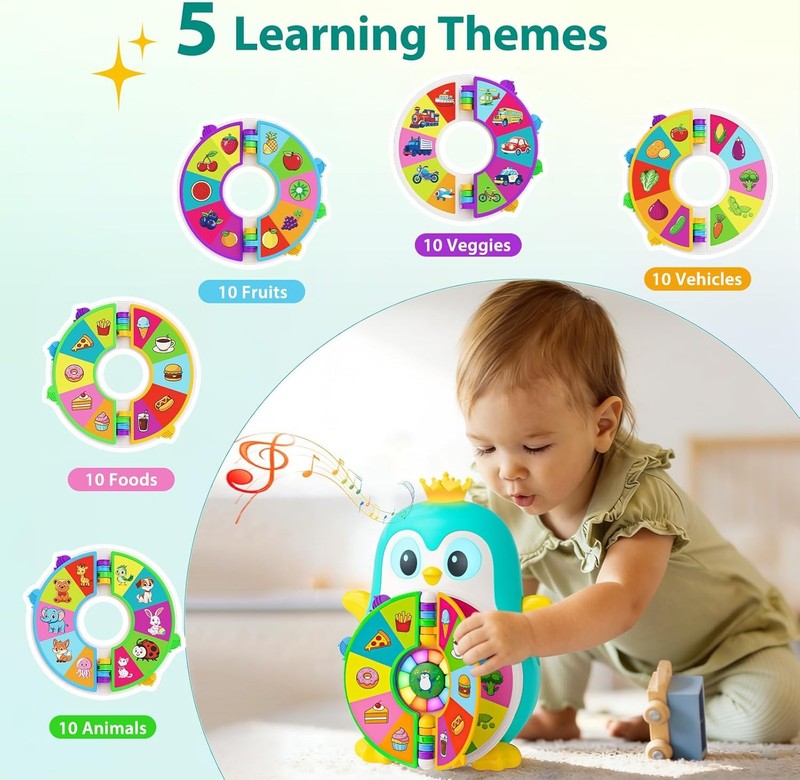 Musical Penguin Learning Toy with Lights and Sounds for Toddlers Ages 1-32