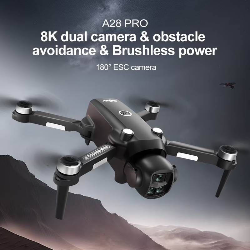 A28 RC Drone with Camera 8K HD Dual Camera Kids Adults Optical Flow7