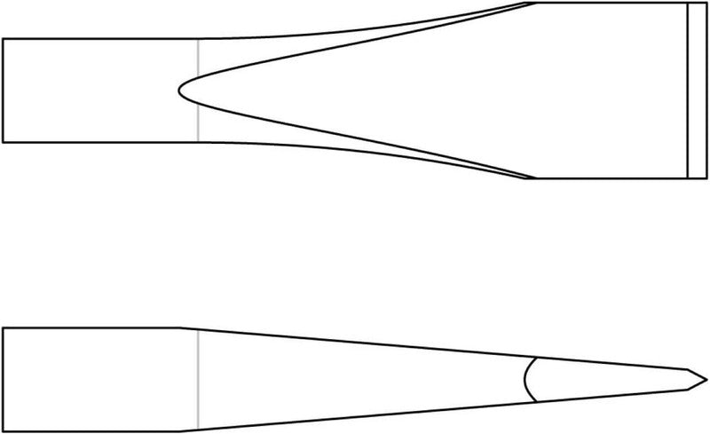 3/4" Flat Chisel - 7" Long with 0.401" Round Shank for Precision Cutting1