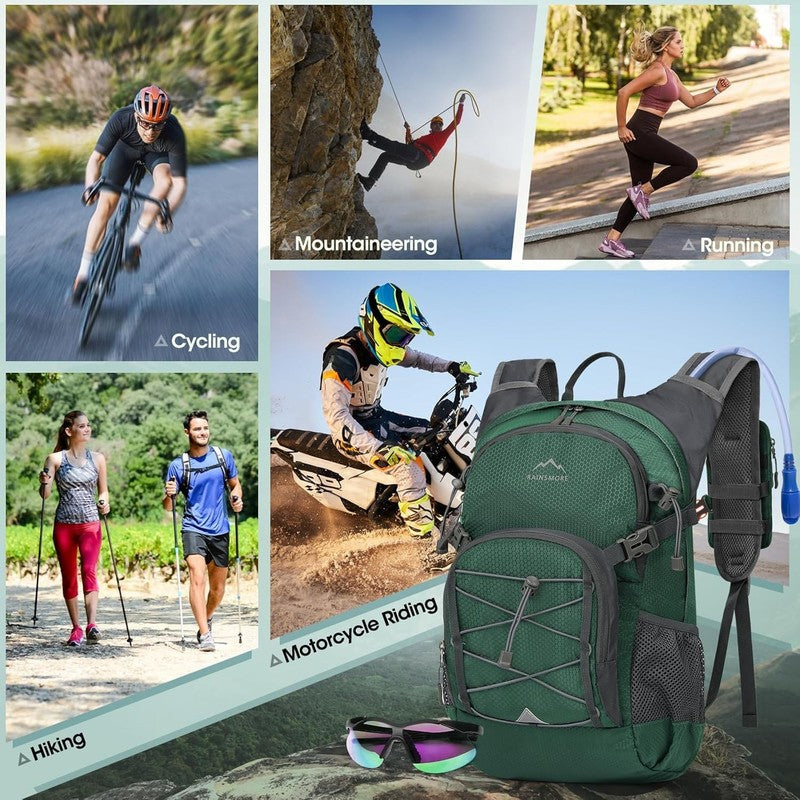 Hydration Backpack with Water Bladder, 18L Lightweight Hiking Backpack for Women7