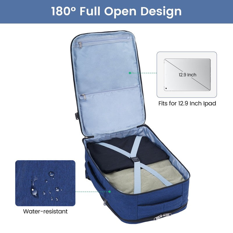 Business Travel Backpack Fits 17 Inch Laptop for Personal Item Bag 18X14X8 Clams2