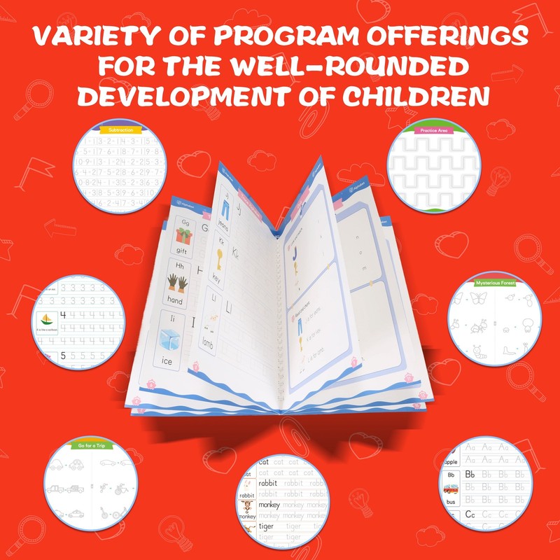 Magic Grooved Writing Practice for Kids Ages 3 8, Reusable Grooved Handwriting W4