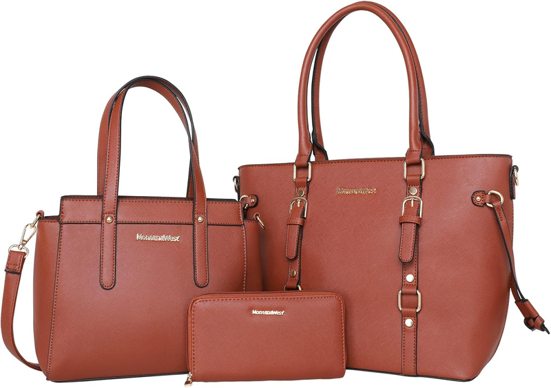 3PCS Purses for Women Tote Bag and Wallet Set Shoulder Satchel Handbags8