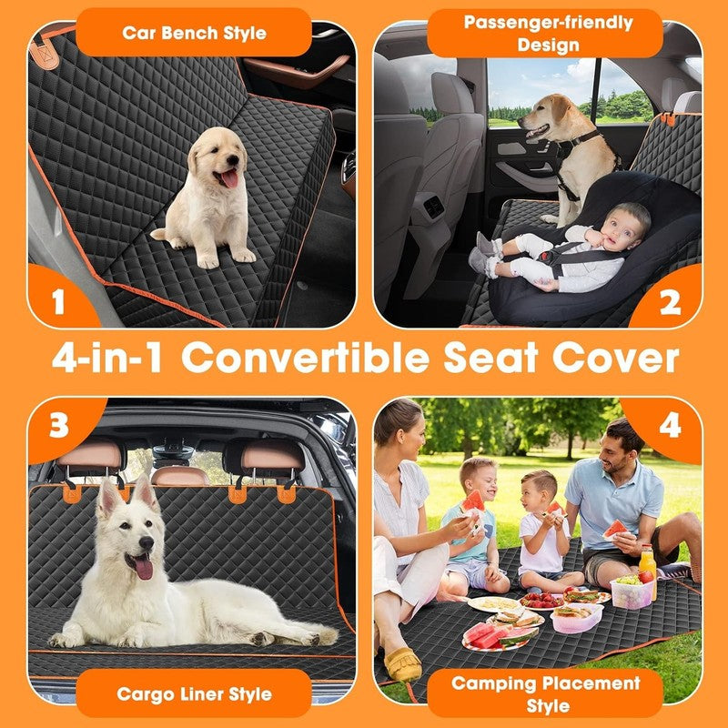 MIXJOY Dog Seat Cover Back Seat, Waterproof Nonslip Cover for Cars, Trucks, SUV2