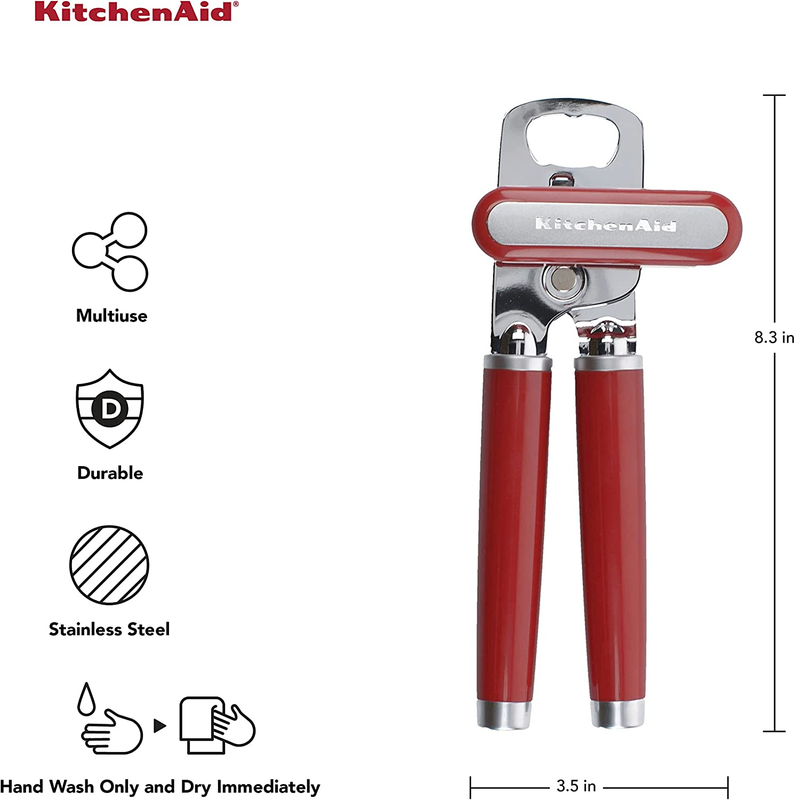 KitchenAid Classic Can Opener Bottle Opener Stainless Steel Empire Red1