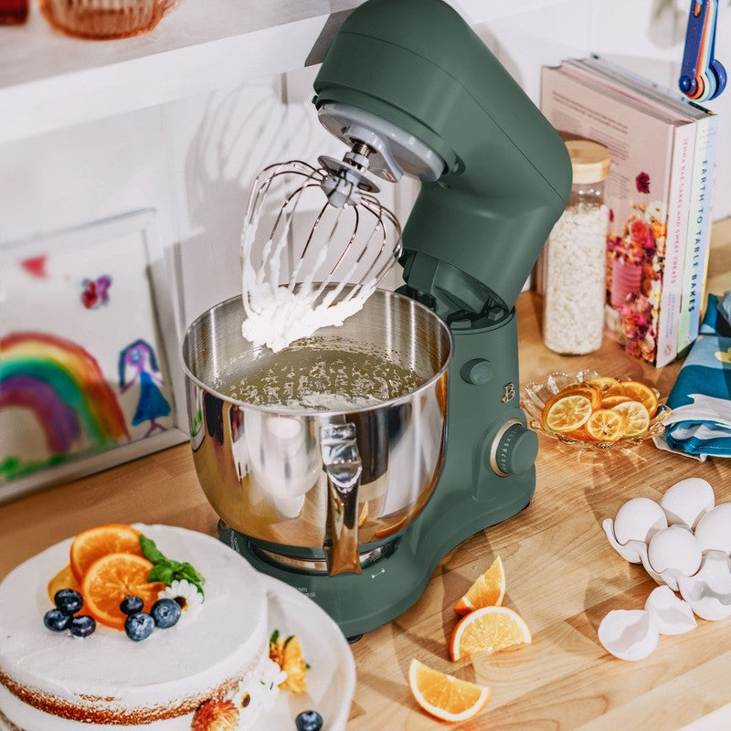 Beautiful 5.3 QT Stand Mixer w/ Flat Beater, Dough Hook by Drew Barrymore Green3