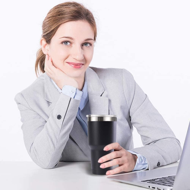 30oz Stainless Steel Tumbler 8 Pack Vacuum Insulated Travel Mug Black2