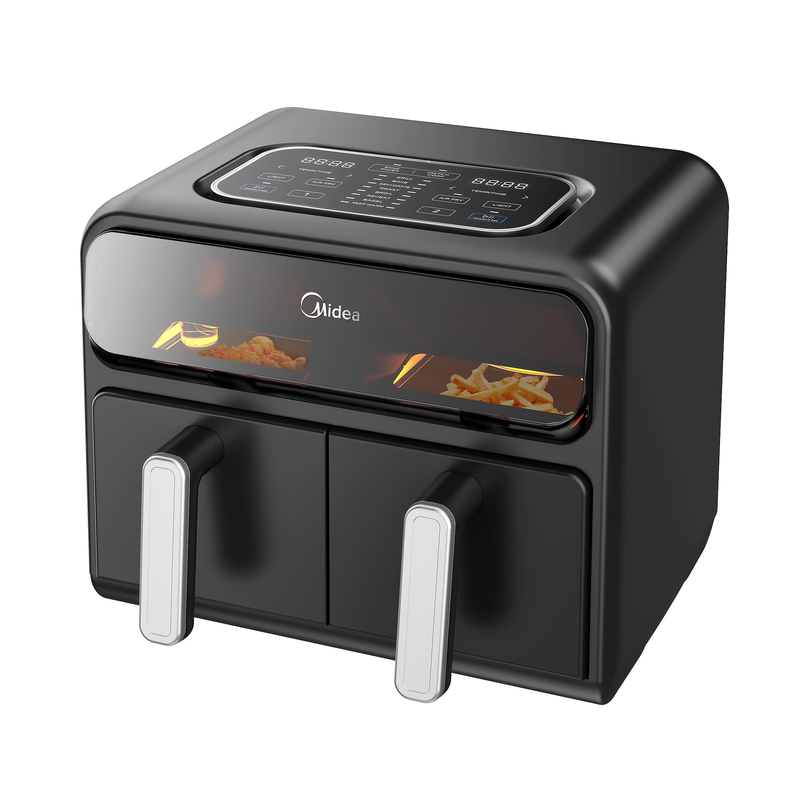 Dual-Zone 8.4Qt Air Fryer 9-in-1 Separate Zones Sync Finish Black7