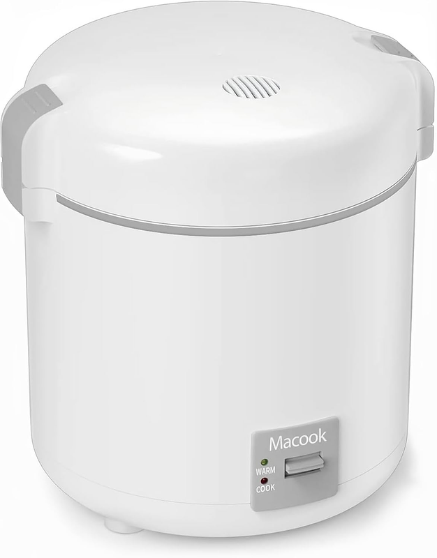 Mini Rice Cooker 1 1.5 Cups, Nonstick Pot, One Touch & Keep Warm, White Cooker0