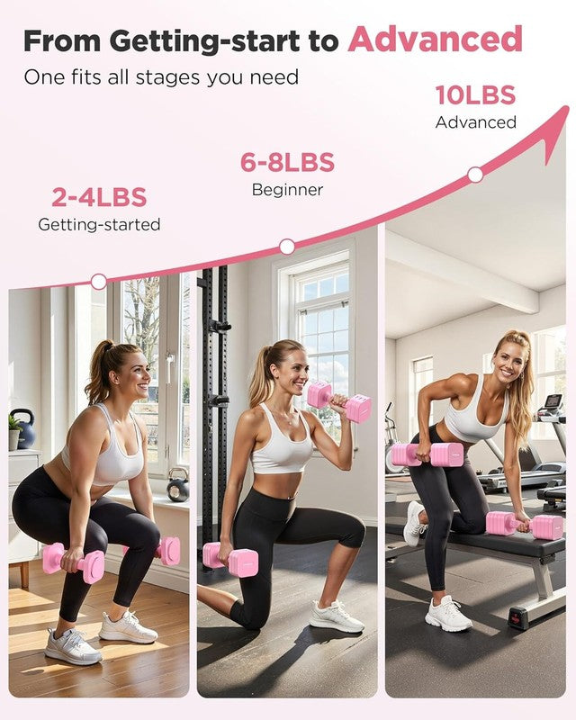 5-in-1 Adjustable Dumbbells 12/20lb Dual-Stable Set for Women Home Gym3