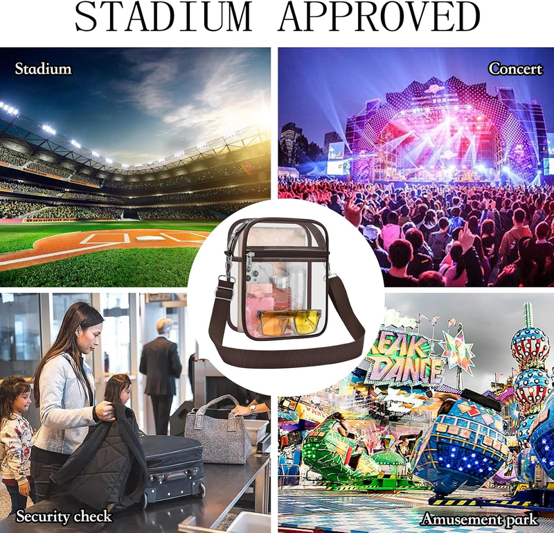 Clear Stadium Approved Crossbody Bag Transparent Messenger Purse5