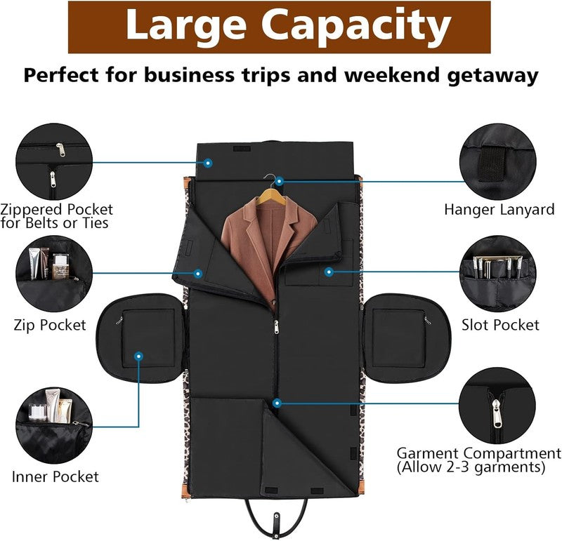 2in1 Garment Duffle Bag 3Pc Set Hanging Suit Travel Carry On3