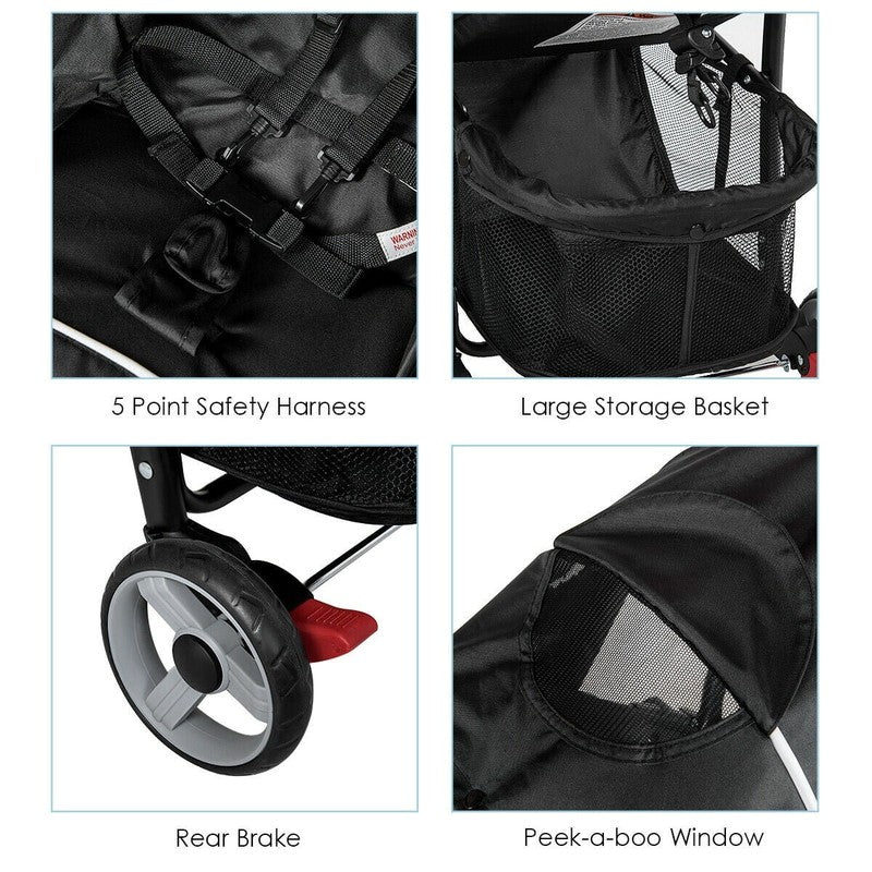 Foldable Lightweight Baby Stroller Travel Pushchair 0-36 Months Age Group 13 Lbs7