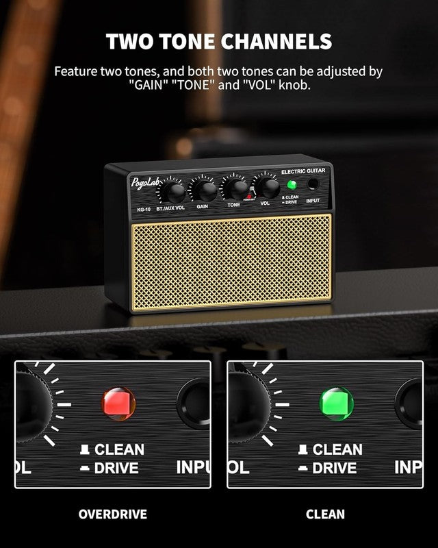 10W Mini Guitar Amp Rechargeable Bluetooth Electric Practice Amplifier2