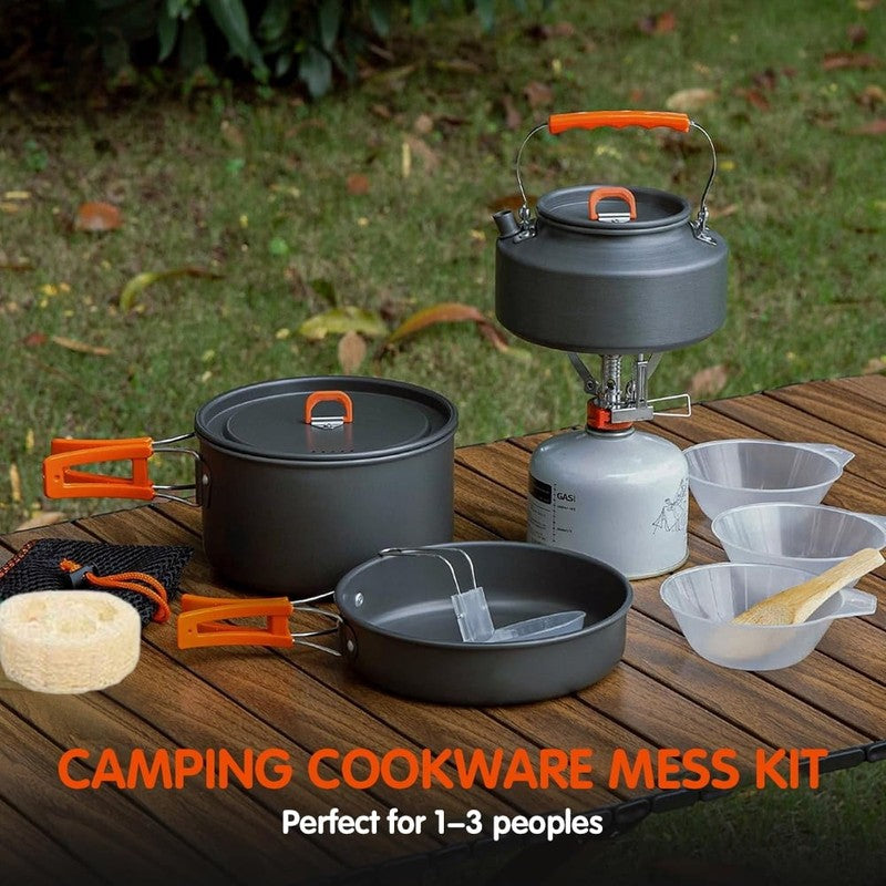 Camping Cookware Set Camping Gear Non Stick Cooking Equipment Lightweight Stacka5