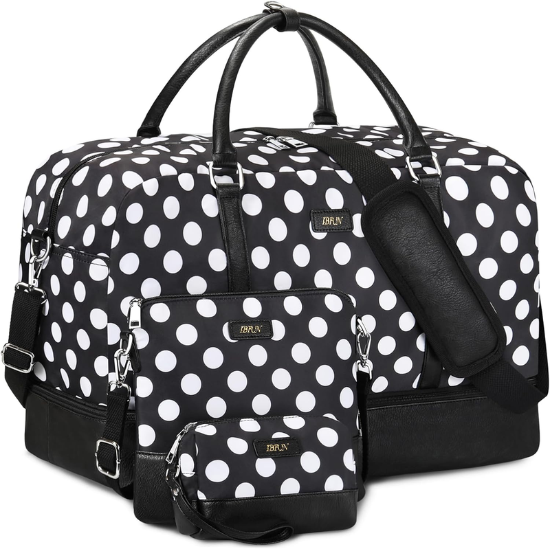 21in Weekender Duffle Bag Women 3Pc Set Waterproof w/ Shoe Compartment0