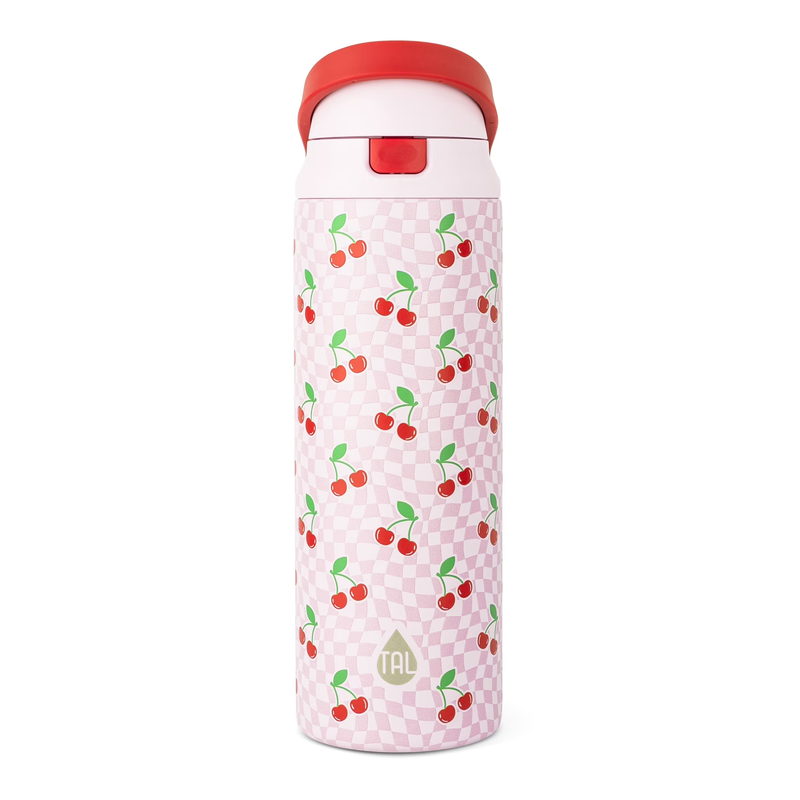 24oz Stainless Steel 2-in-1 Water Bottle with Straw and Chug Lid Candy Hearts10
