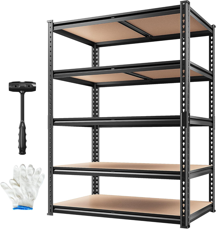 2020LBS Storage Shelves 5 Tier Garage Shelving Heavy Duty, Adjustable Metal Shel10