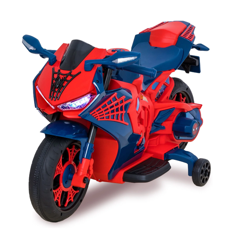 6V Spiderman Motorcycle, Battery Ride on Toy, for Kids, Ages 3+11