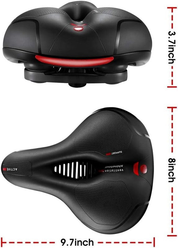 Comfort Bike Seat Cushion Dual Shock Memory Foam Waterproof Wide Saddle1
