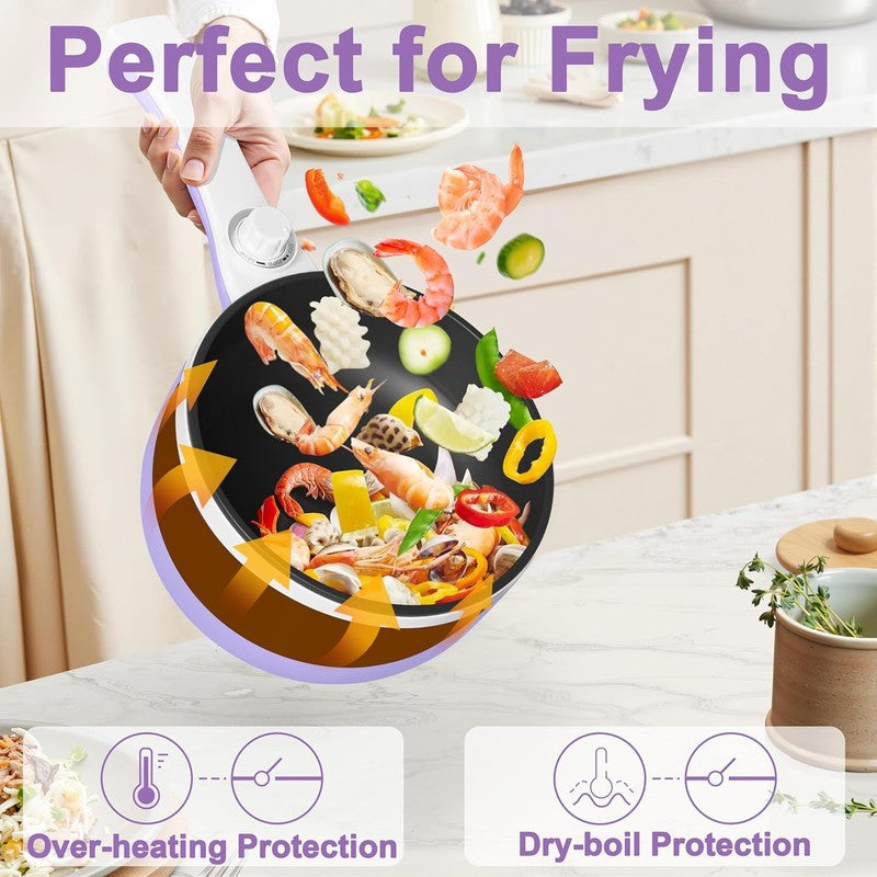 Electric Hot Pot 1.5L Steamer Non Stick Sauté Pan Noodle Cooker Power Control5