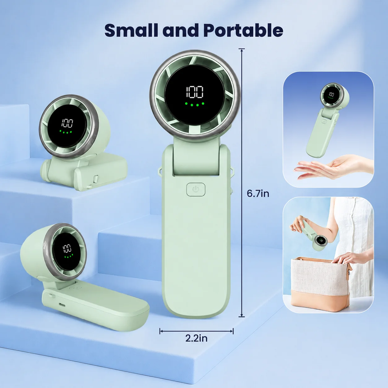 Portable Fan, 100 Speeds 3 in 1 Handheld Mini Desk Fan for Travel Sport Outdoor3