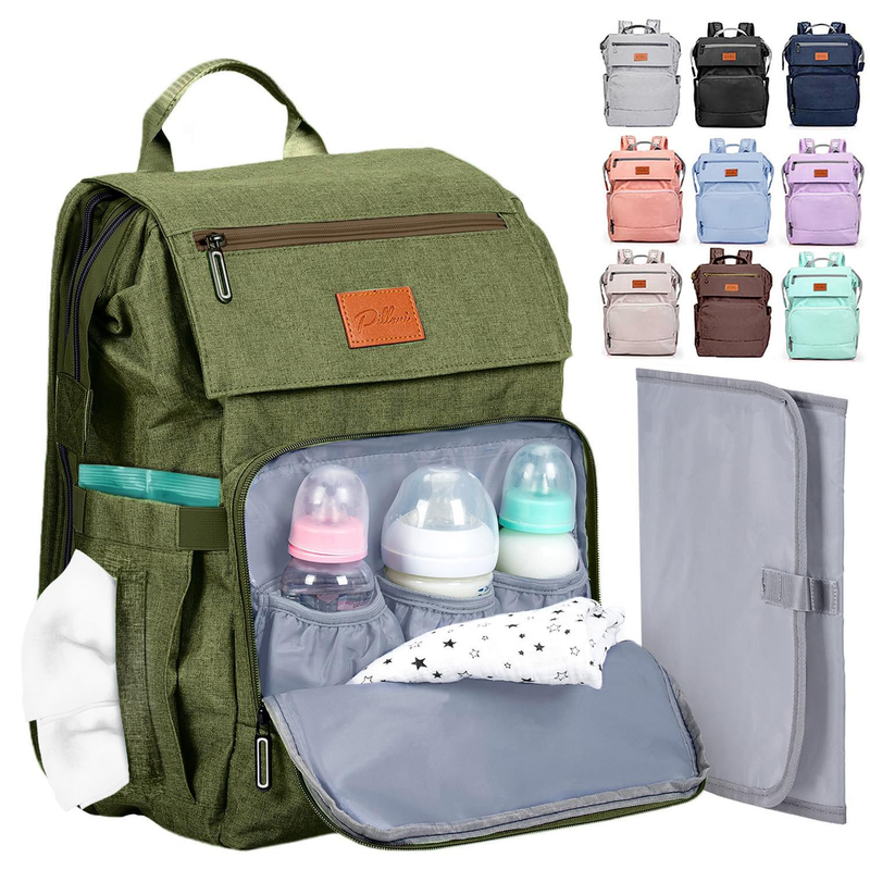 Baby Diaper Bag Backpack Large Waterproof w/ Changing Pad Easy Access0