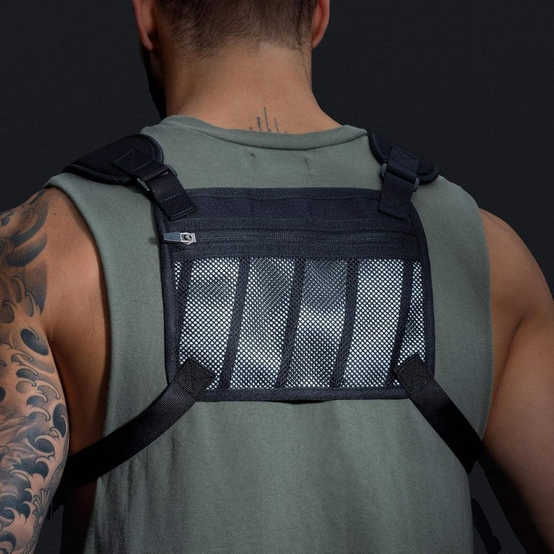 Water Resistant Running Vest Chest Pack Phone Holder Lightweight Reflective5
