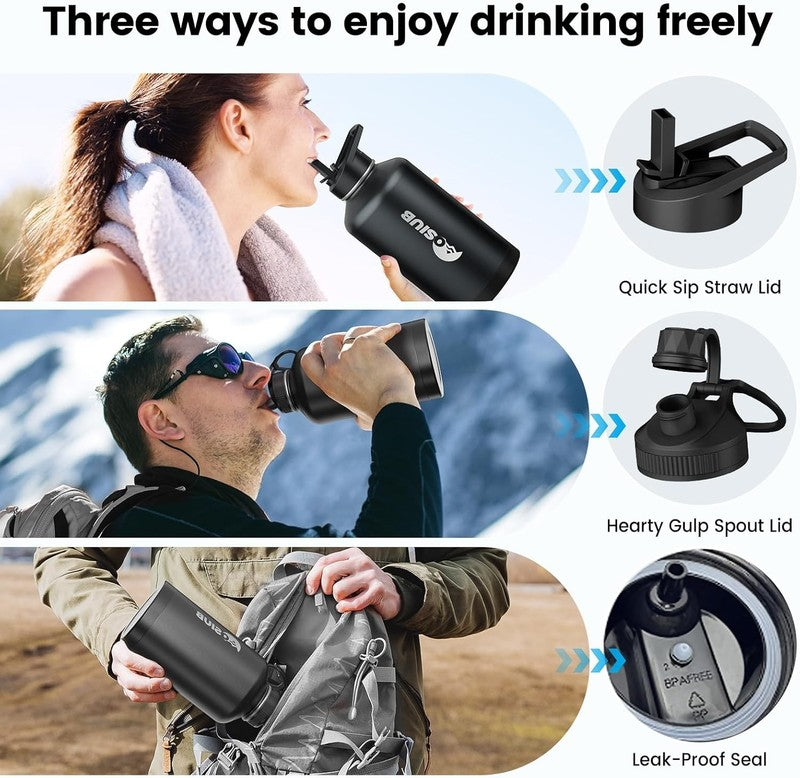 64oz Insulated Water Bottle   Triple Wall Vacuum, Leakproof, BPA Free, Black6