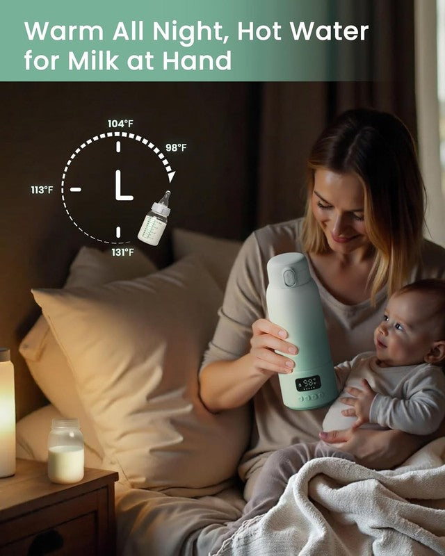 Portable Baby Bottle Warmer 17oz Dual Heat Fast Travel Outdoor Green3