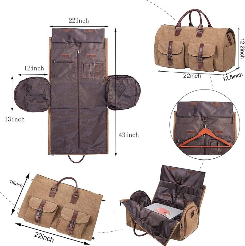 2in1 Garment Duffle Bag Hanging Suit Travel Carry On Business Men Women2