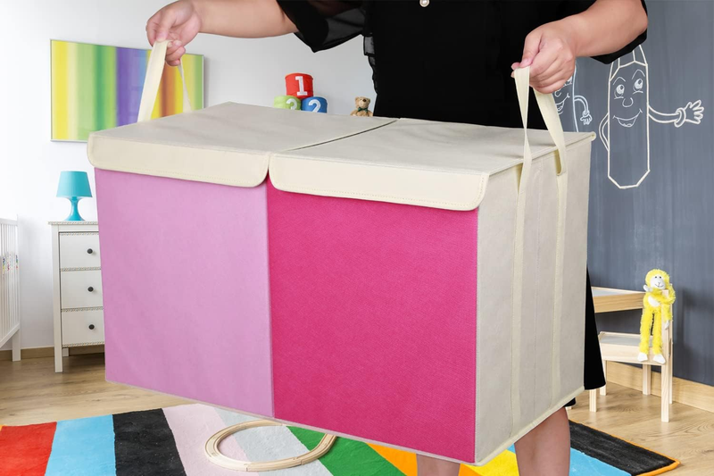 Toy Box Chest Collapsible Kids Storage Bins Organizer Boxes Extra Large Pink5
