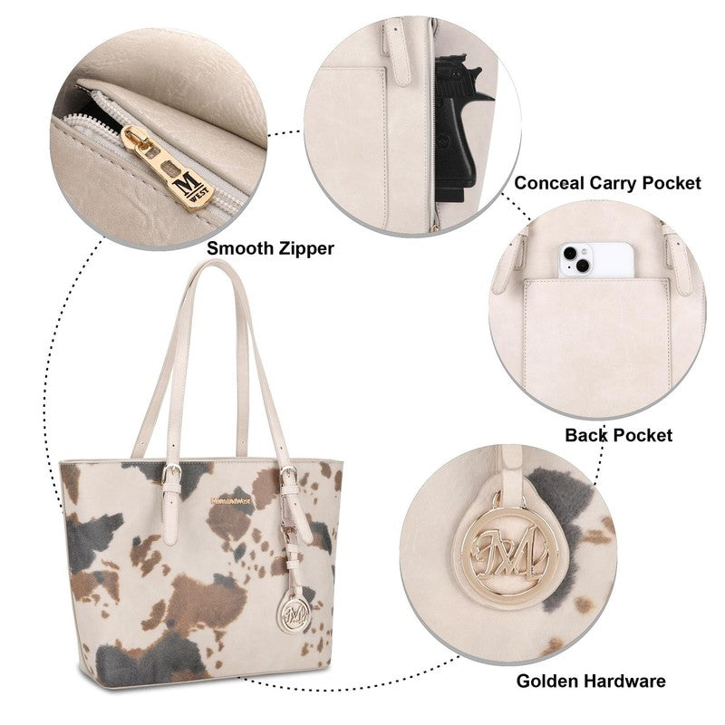Purses for Women Tote Bag 3Pcs Set Leopard Print Satchel Handbags2