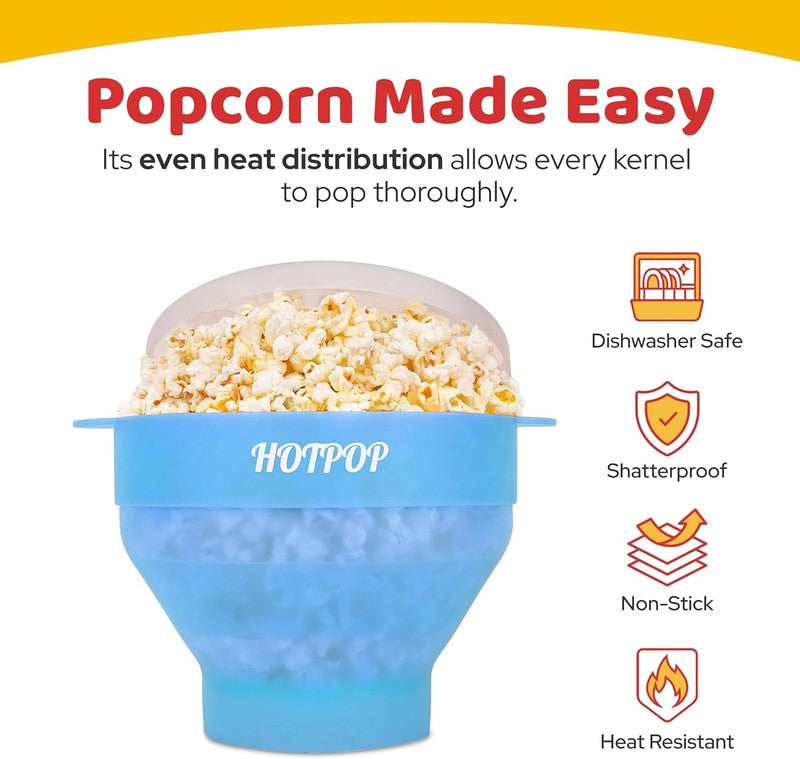 The Original  Microwave Popcorn Popper, Silicone Popcorn Maker, Collapsible Bowl3