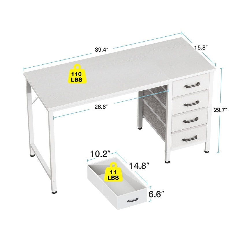 Computer Desk with 4 Storage Drawers , Writing for Home Office, Study Work Table1