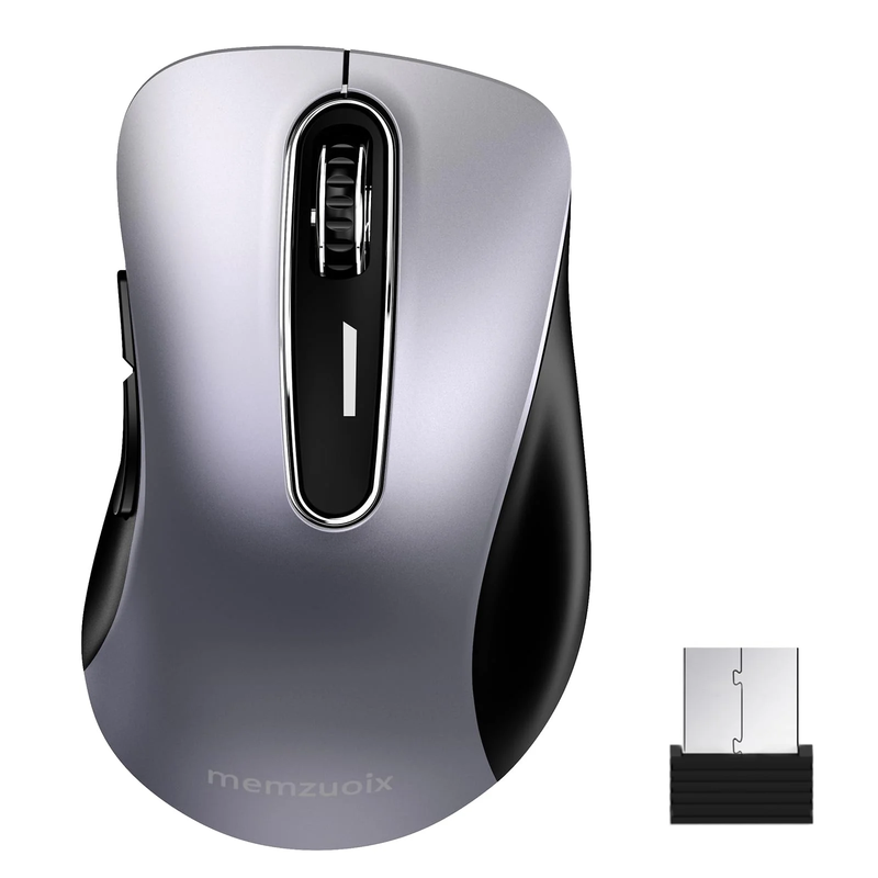 2.4G Wireless Mouse 1400 DPI 5 Button USB Receiver for PC Laptop Gray5