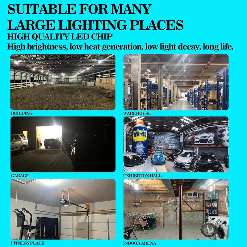 100W LED Corn Bulbs, 1000W Equivalent, 15,000Lm 5000K Daylight, E26/E39 Base, No6