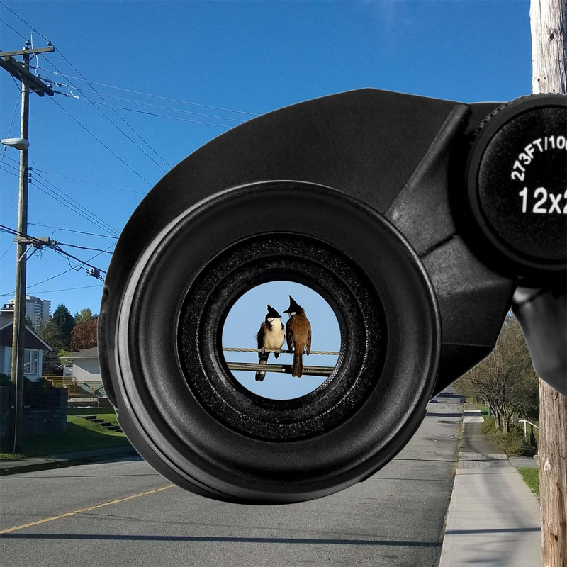 12X25 Compact Binoculars for Adults and Kids, Large Eyepiece Waterproof Binocula4