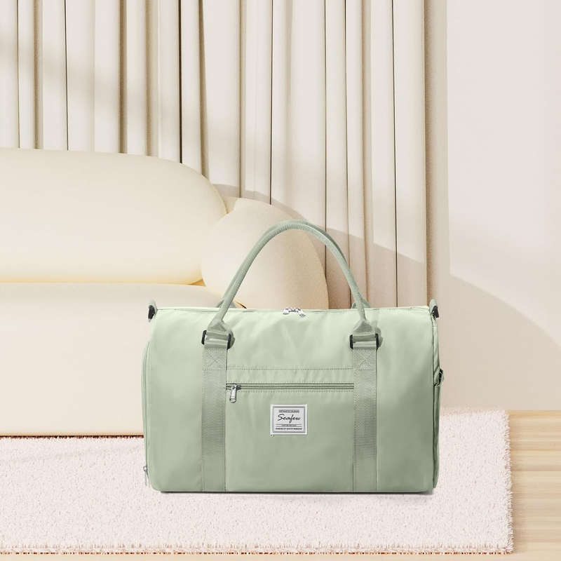 Gym Bag Womens Mens with Shoes Compartment and Wet Pocket Travel Duffel Bags for1