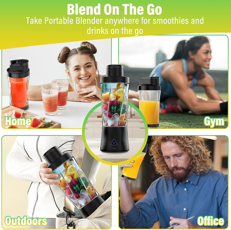 Portable Blender, 360W Personal Blender for Shakes and Smoothies for Kitchen, 243