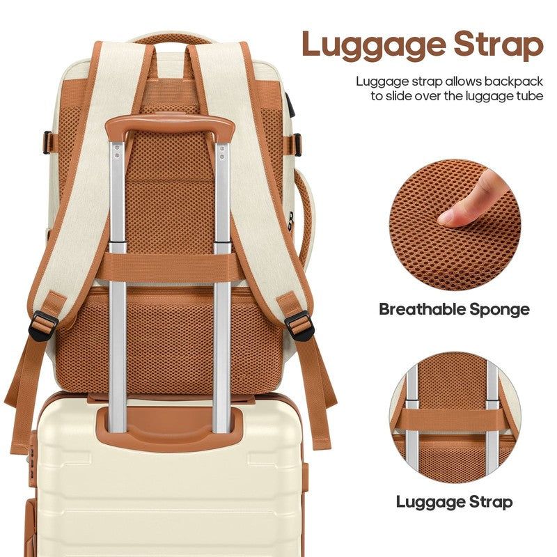 3 Piece Carry On Luggage Set Hardshell Spinner TSA Lock YKK Zipper Backpack Set5