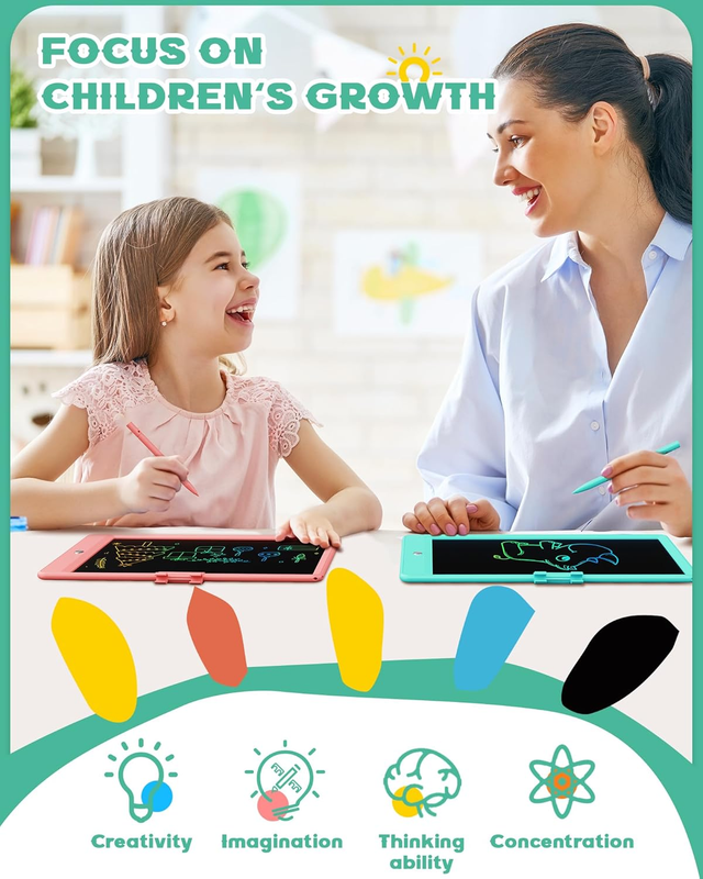 10 Inch LCD Writing Tablet Kids Drawing Doodle Board Green3