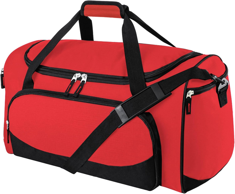 55L Women’s Gym Duffle Bag Large Red Sports Workout Travel Gear Red8