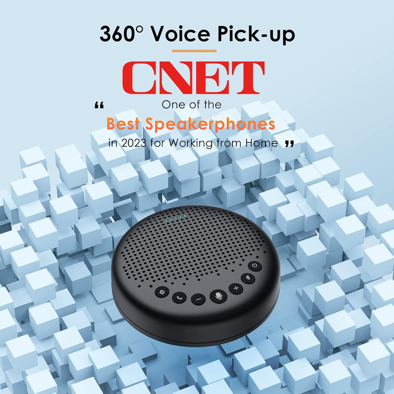 Conference Speaker and Microphone Luna 360° Voice Pickup W/Noise Reduction/Mute/3