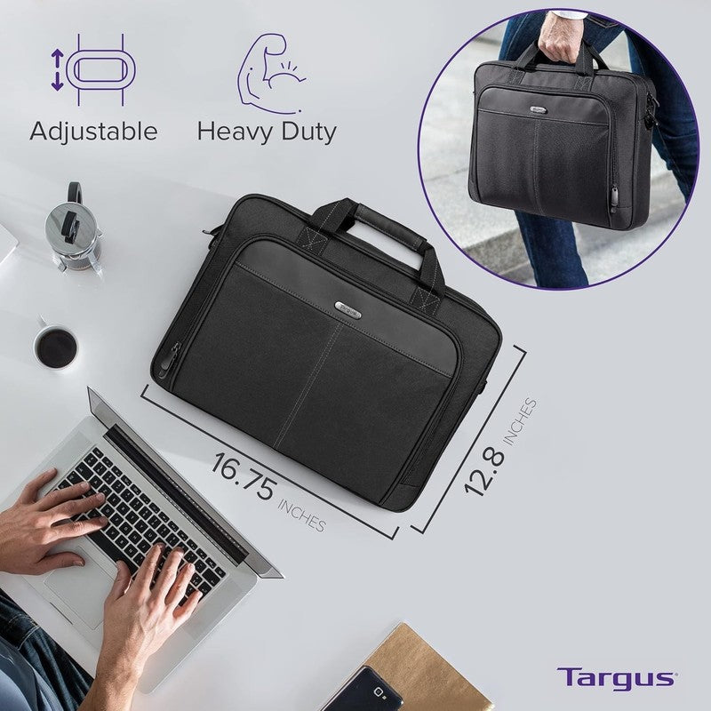 Slim Laptop Bag Ergonomic Briefcase Messenger Foam Padded for Laptops8