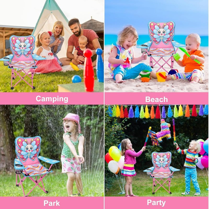 Kids Folding Outdoor Camping & Lawn Chair w/ Cup Holder & Carry Bag6